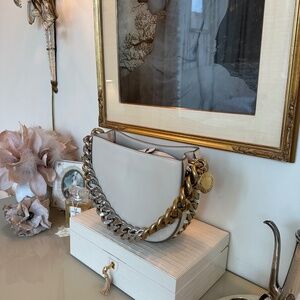 Frayme Small Shoulder Bag by Stella McCartney- White